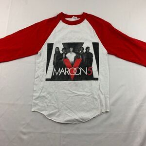 Maroon 5 V Band Mens‎ All Style Apparel T-Shirt White Red Concert Tour 2015 S